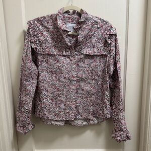 The Shirt by Rochelle Behrens - Pink and Blue Floral Top